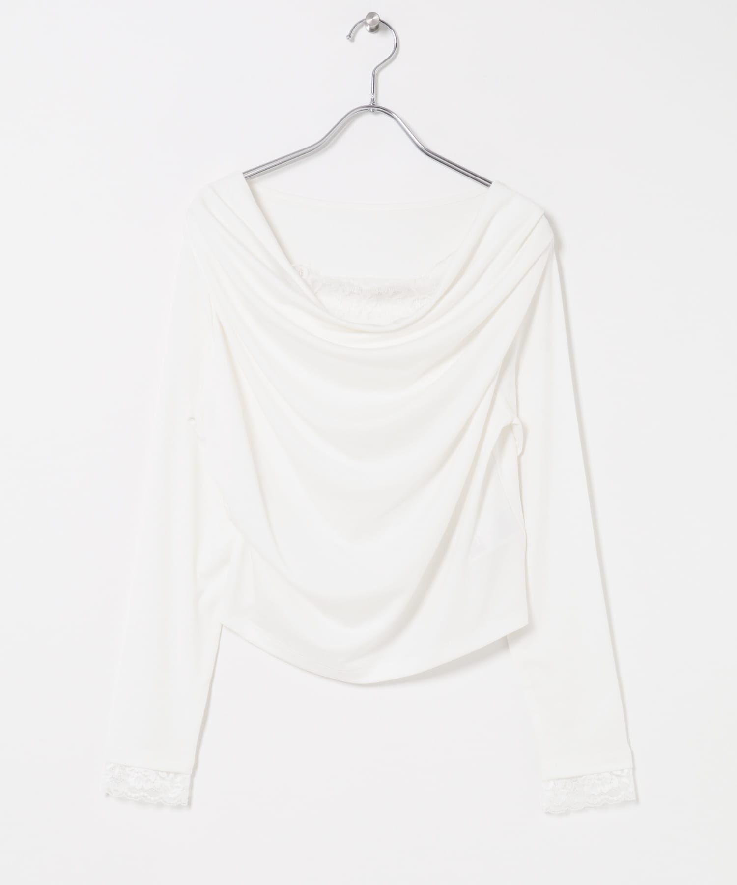 SENSE OF PLACE by URBAN RESEARCH「レースレイヤードドレープトップ」|Tシャツ・カットソー|