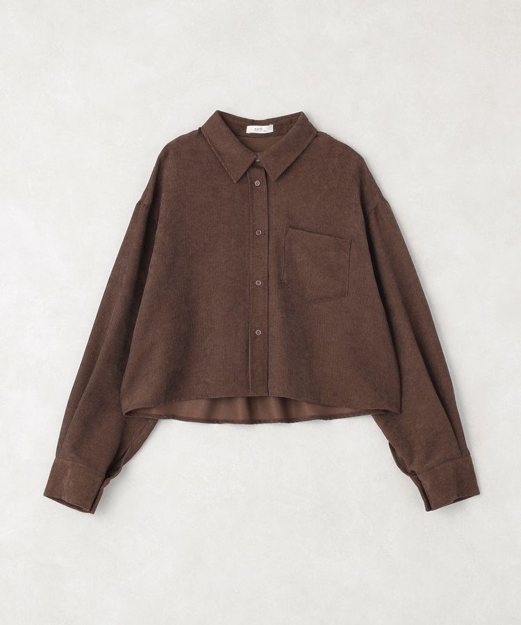 earth music&ecology「コーデュロイシャツ」|シャツ・ブラウス|Brown