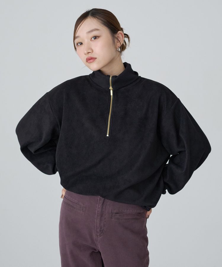 earth music&ecology「スタンドカラーフリーストップス」|Tシャツ・カットソー|