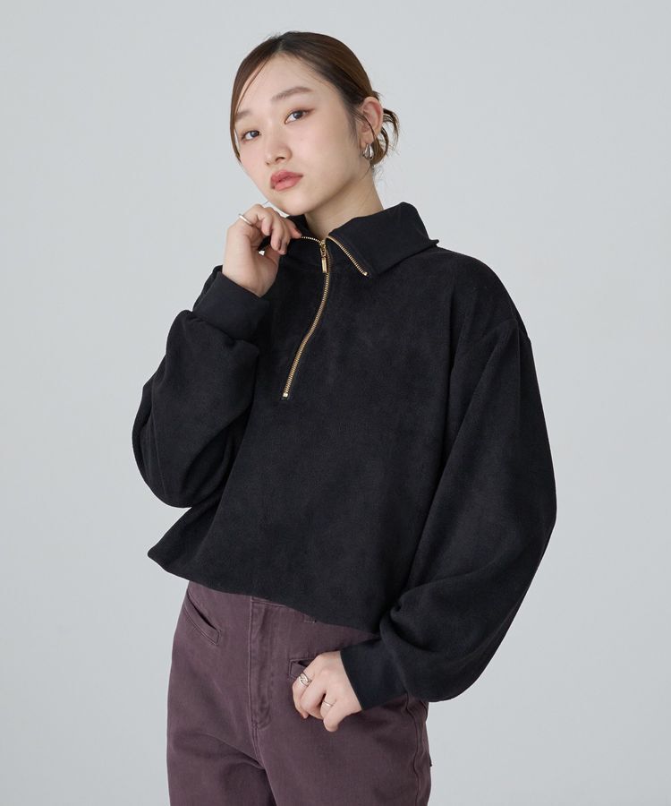 earth music&ecology「スタンドカラーフリーストップス」|Tシャツ・カットソー|