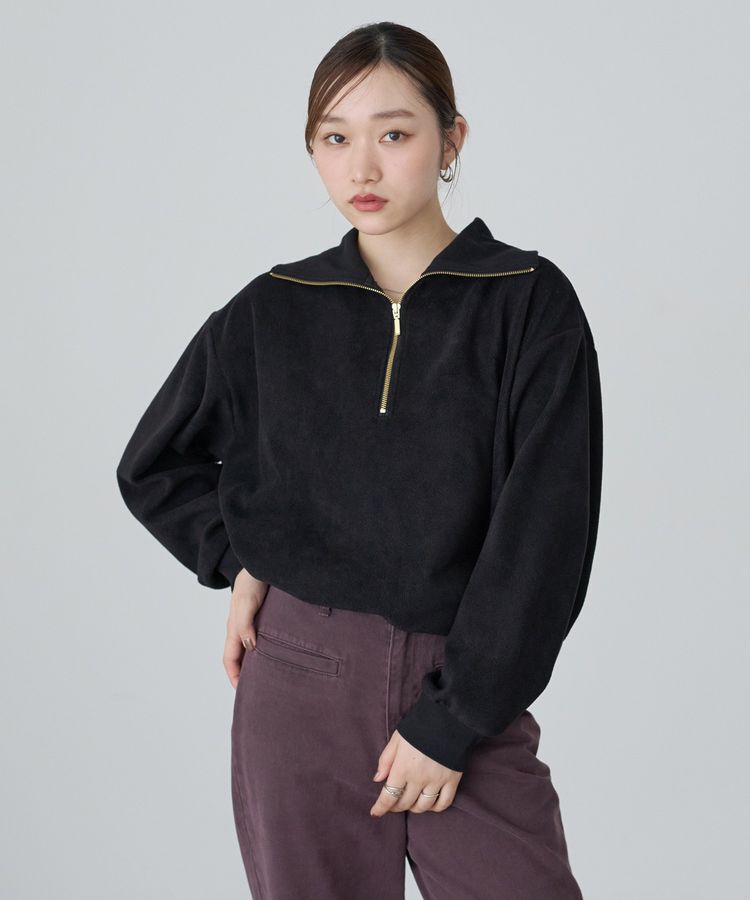 earth music&ecology「スタンドカラーフリーストップス」|Tシャツ・カットソー|