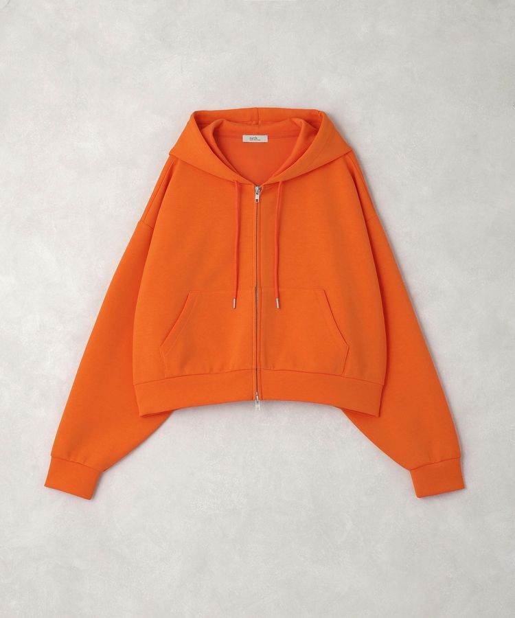 earth music&ecology「エアもちショートパーカー」|カーディガン|Orange