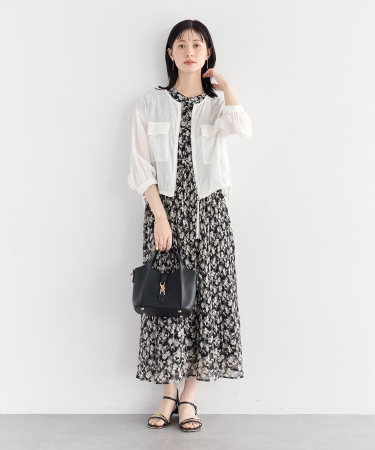 YECCA VECCA「花柄プリーツワンピース」|ワンピース|