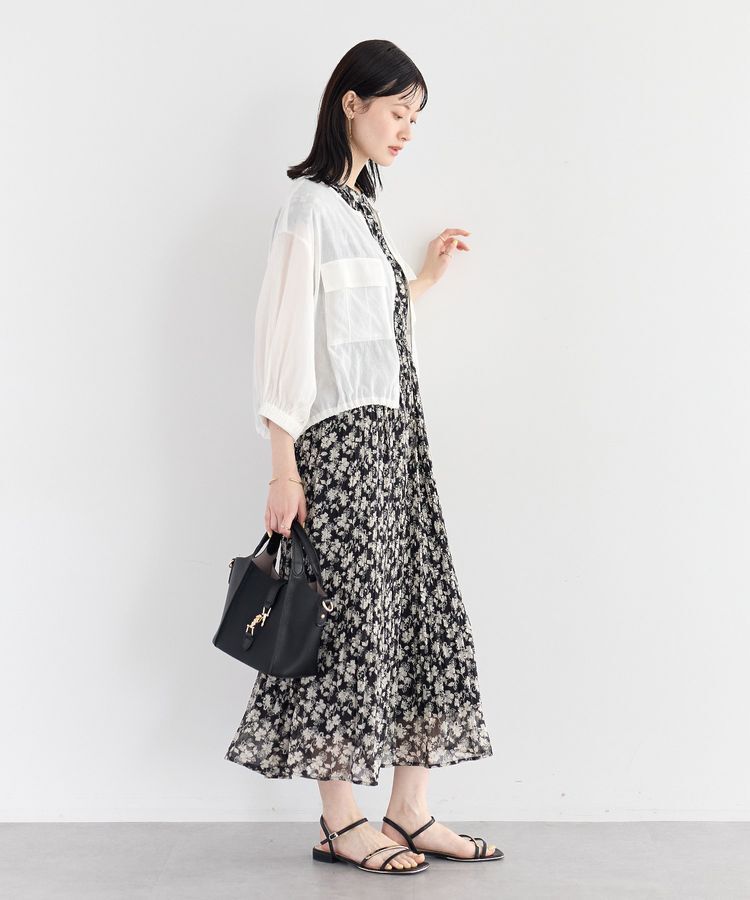 YECCA VECCA「花柄プリーツワンピース」|ワンピース|