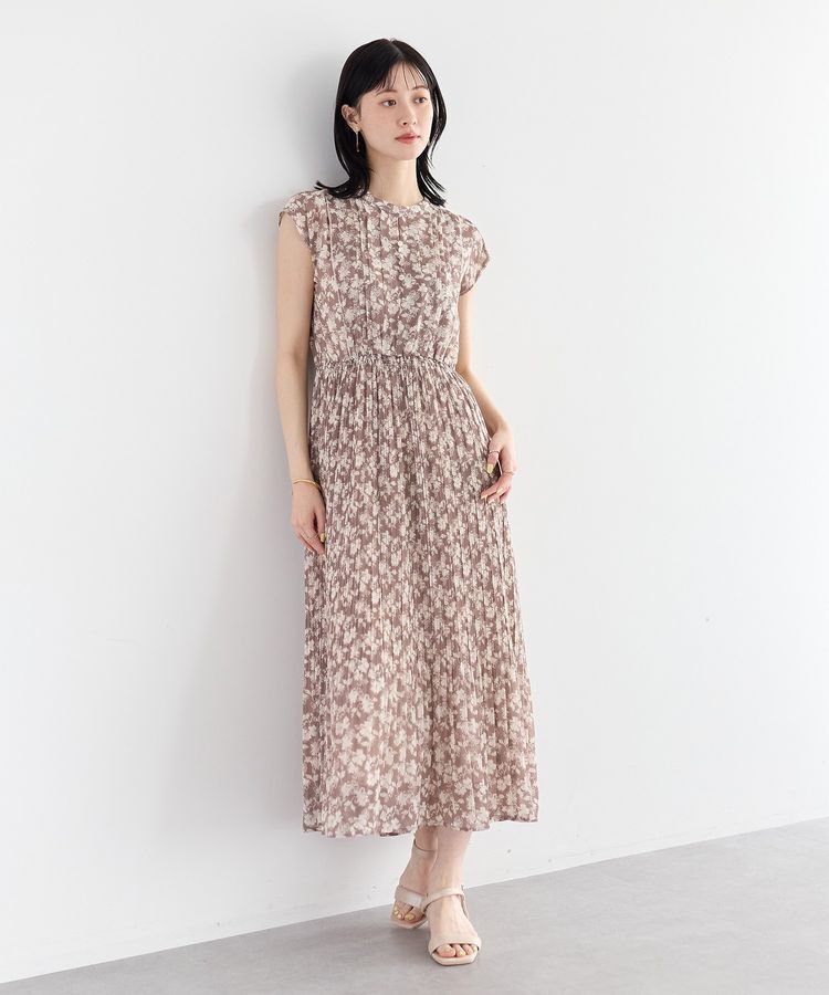 YECCA VECCA「花柄プリーツワンピース」|ワンピース|