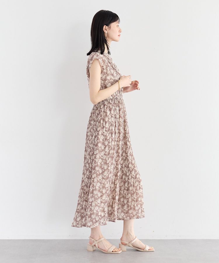 YECCA VECCA「花柄プリーツワンピース」|ワンピース|