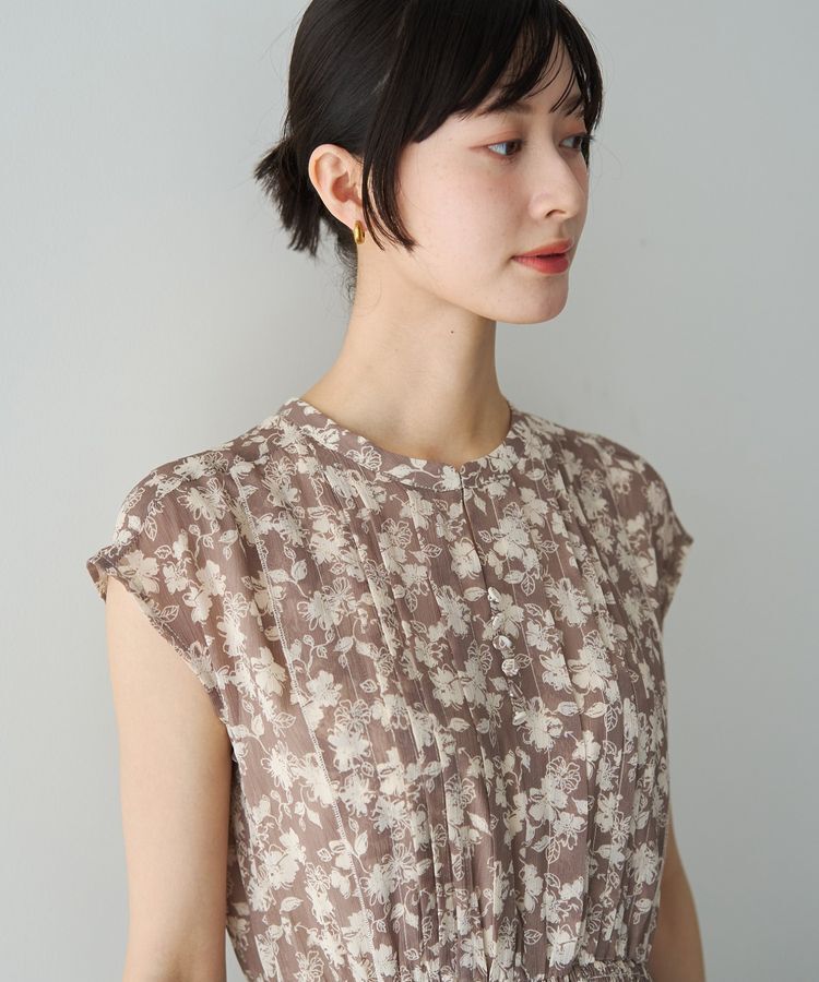 YECCA VECCA「花柄プリーツワンピース」|ワンピース|