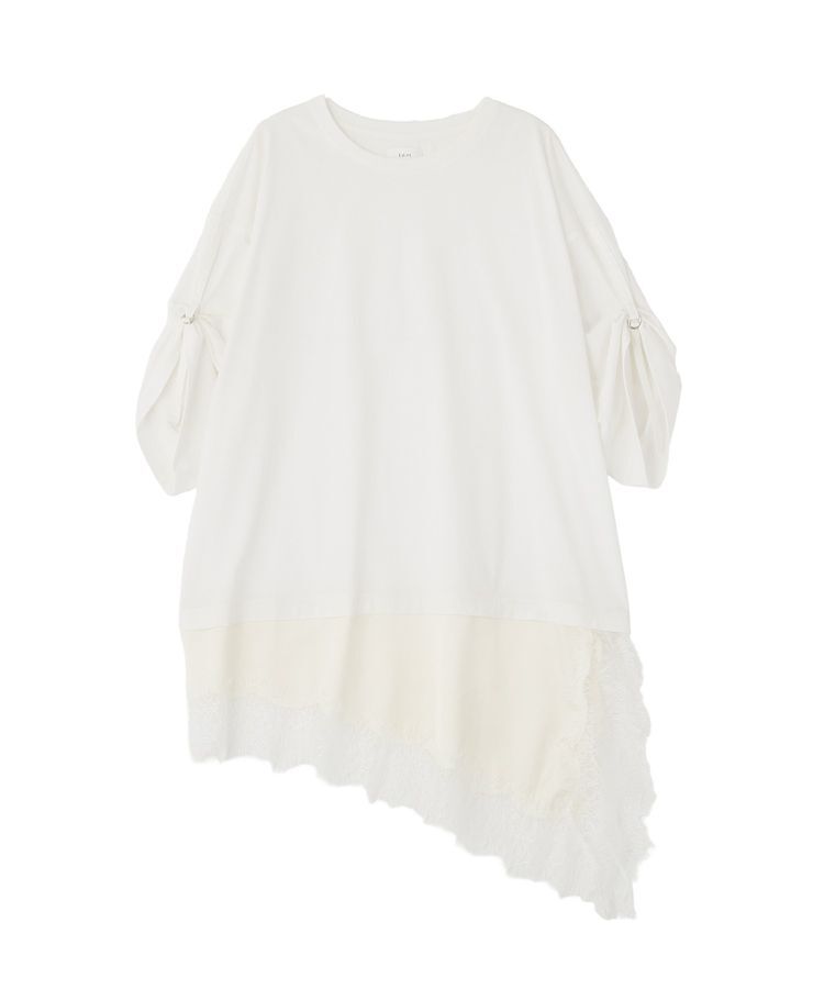 Editt by YECCA VECCA「ドロストスリーブヘムレースTee」|Tシャツ・カットソー|