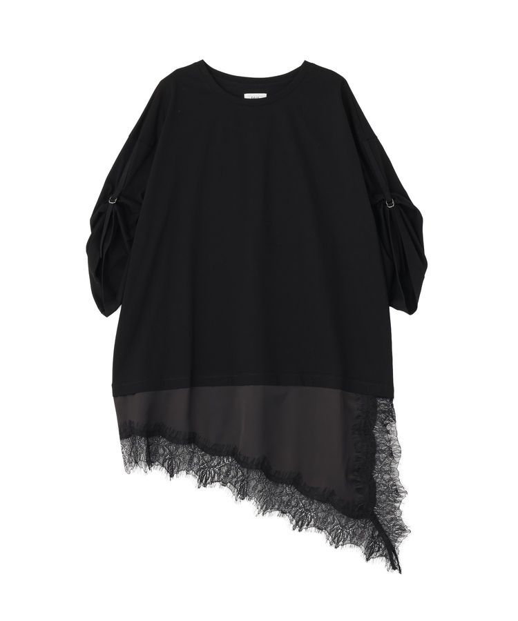 Editt by YECCA VECCA「ドロストスリーブヘムレースTee」|Tシャツ・カットソー|