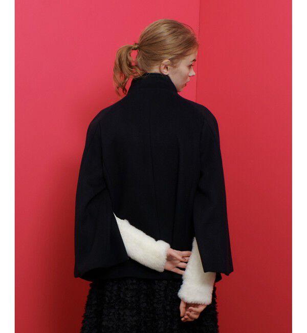 LOULOU WILLOUGHBY「【LOULOU WILLOUGHBY】シャルムビーバーケープ風コート」|ダッフルコート|