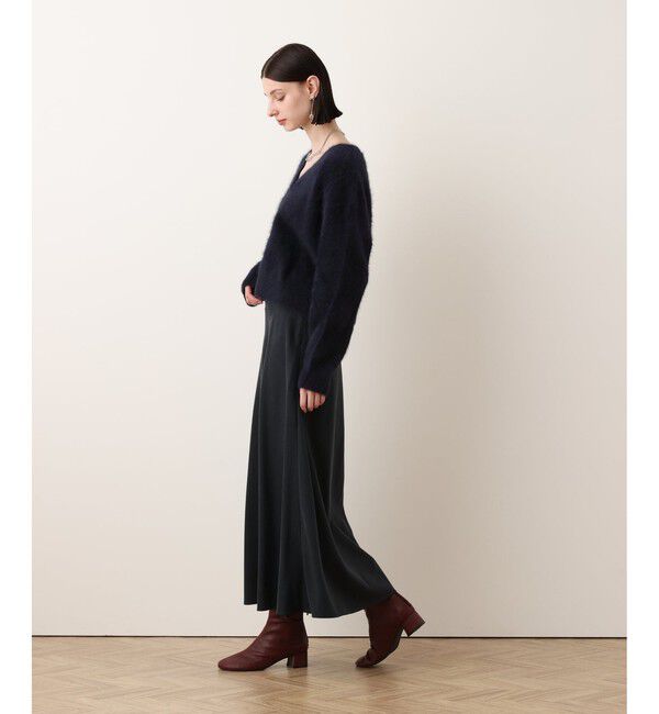 allureville「カシミヤブレンドファー加工Vカーディガン」|カーディガン|