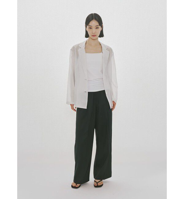MIDIUMISOLID「MIDIUMISOLID for Ladies シアーシャツジャケット」|テーラードジャケット|