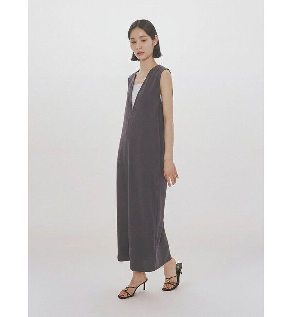 MIDIUMISOLID「MIDIUMISOLID for Ladies 2WAYスキッパーワンピース」|ワンピース|チャコールグレー