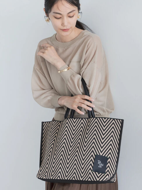 Te chichi「ニットビッグトート」|その他|ブラウン