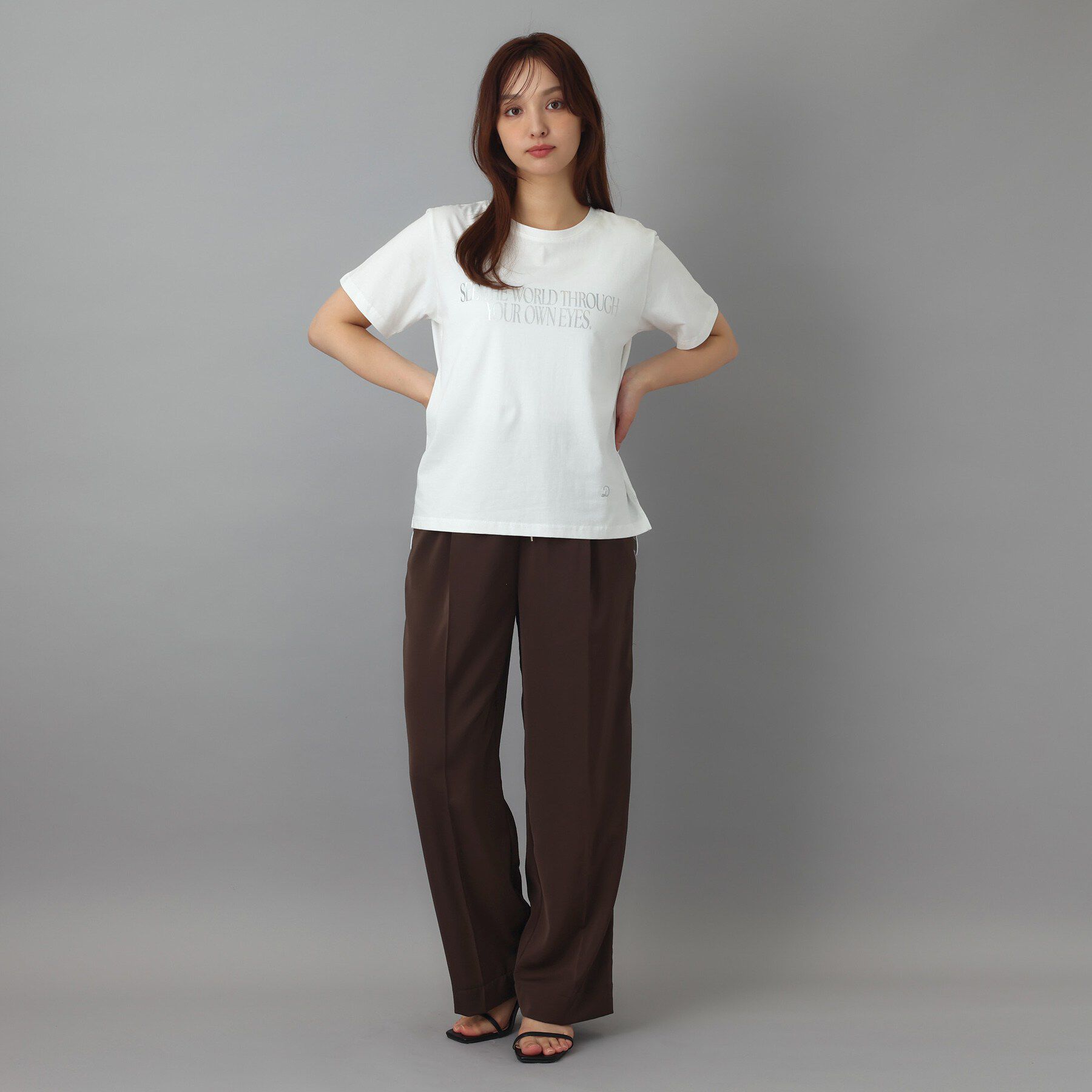 DRESSTERIOR「箔プリント ロゴTシャツ」|Tシャツ・カットソー|