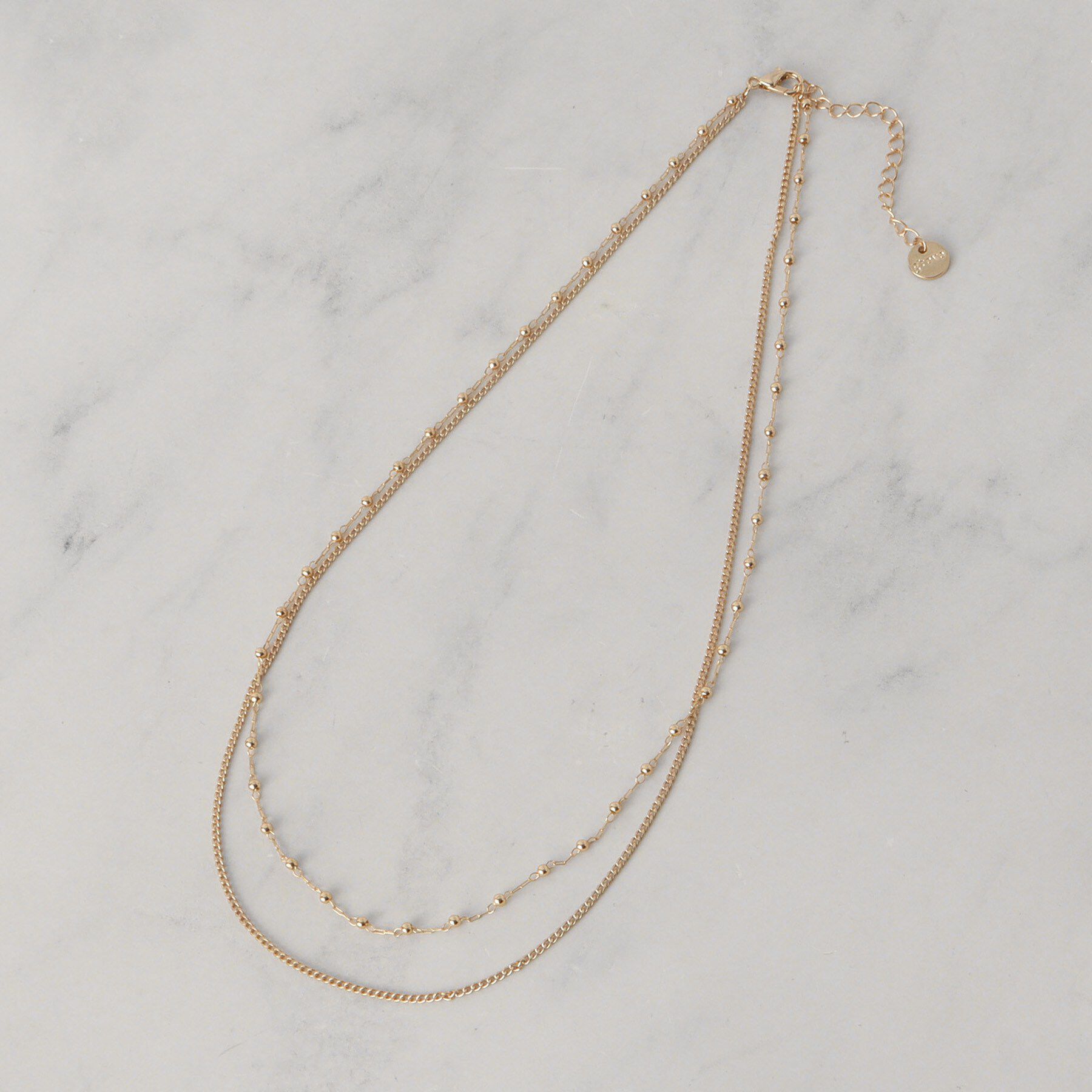 grove「2連デザインチェーンネックレス」|ネックレス|ゴールド(007)