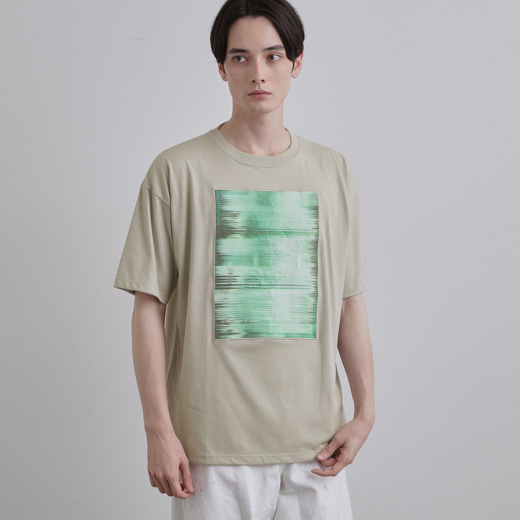 tk.TAKEO KIKUCHI「クロス刺繍フォトTシャツ」|Tシャツ・カットソー|
