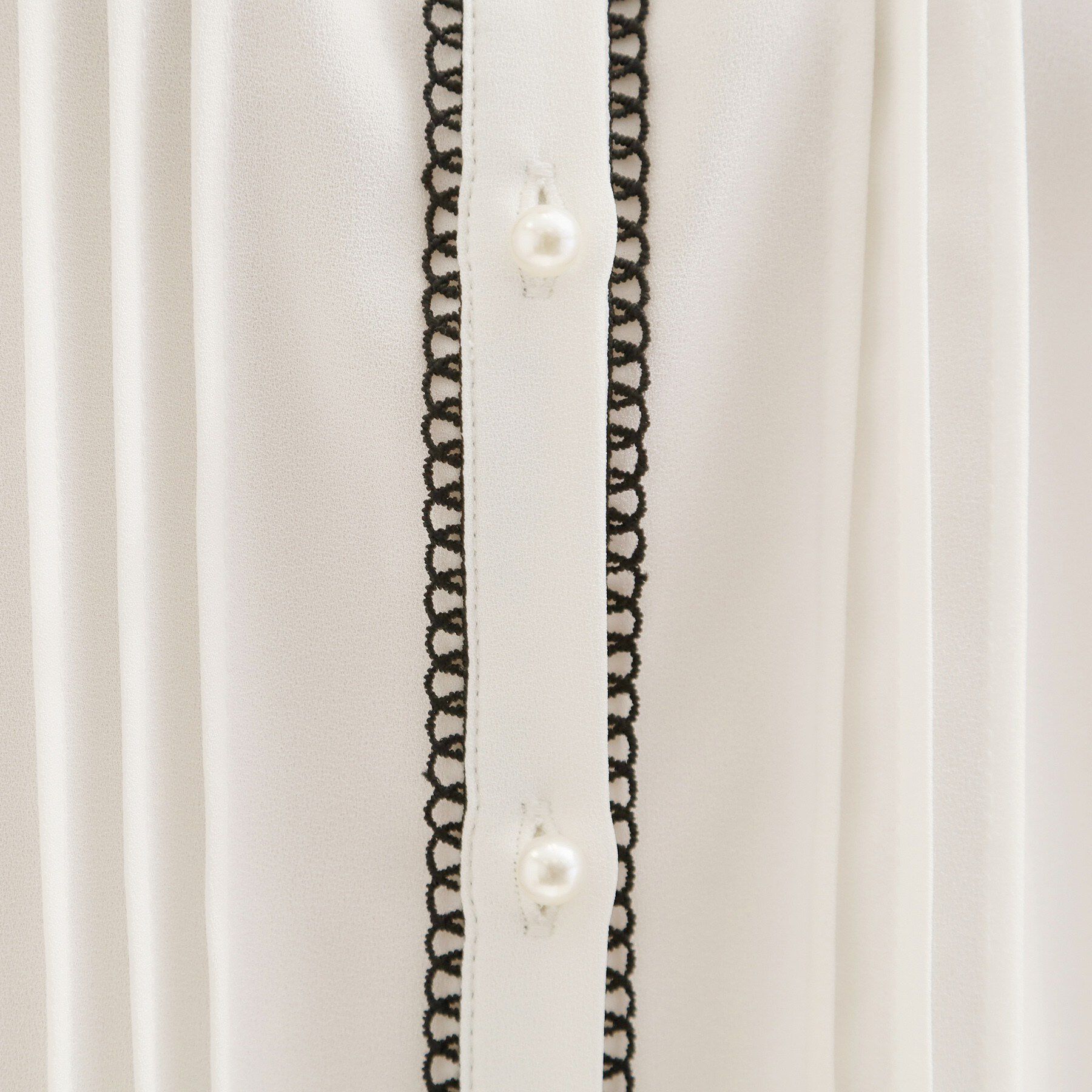 Couture broach「【洗える】ピコレース ピンタックブラウス」|シャツ・ブラウス|