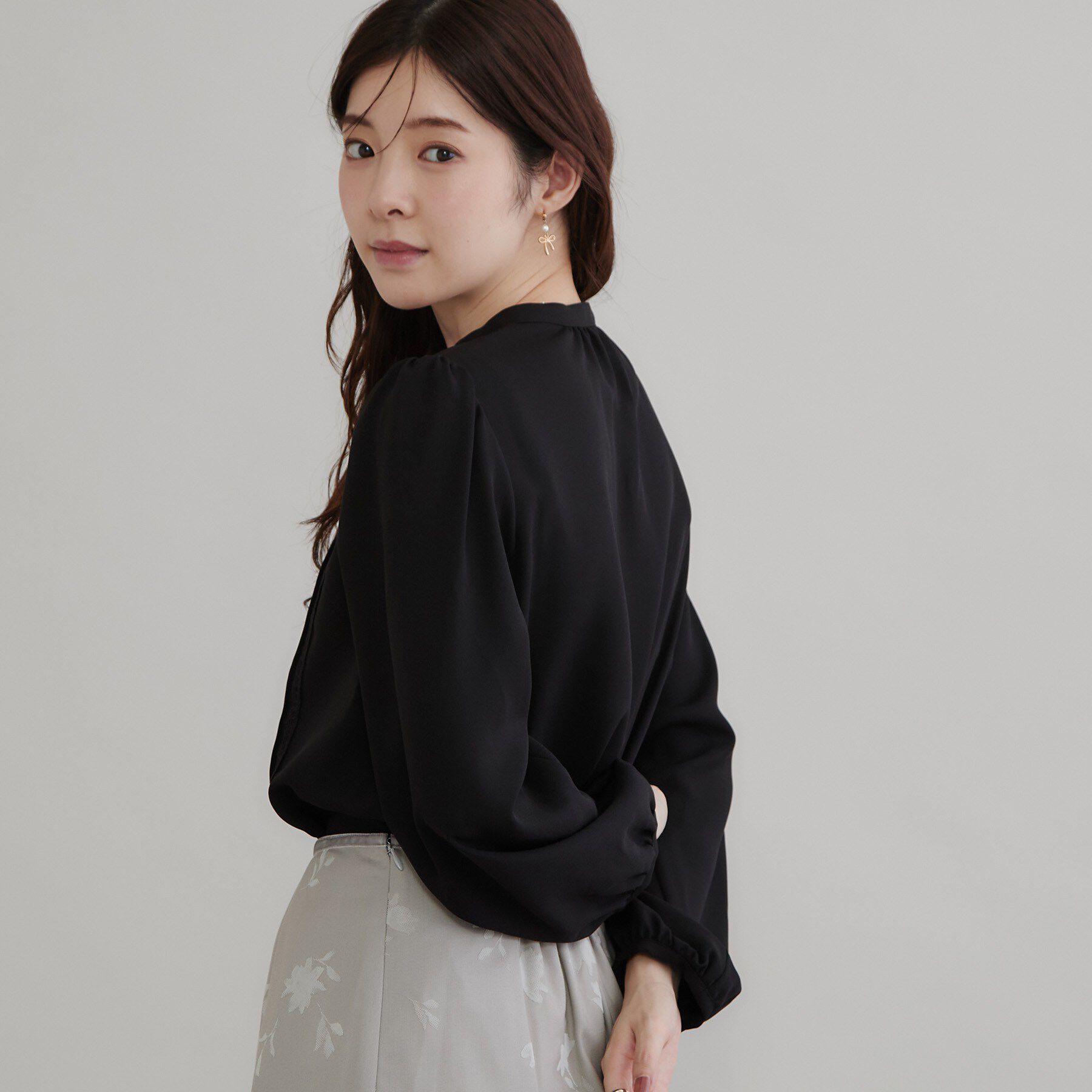 Couture broach「【衿元リボンが可憐】ピンタック レース ブラウス」|シャツ・ブラウス|