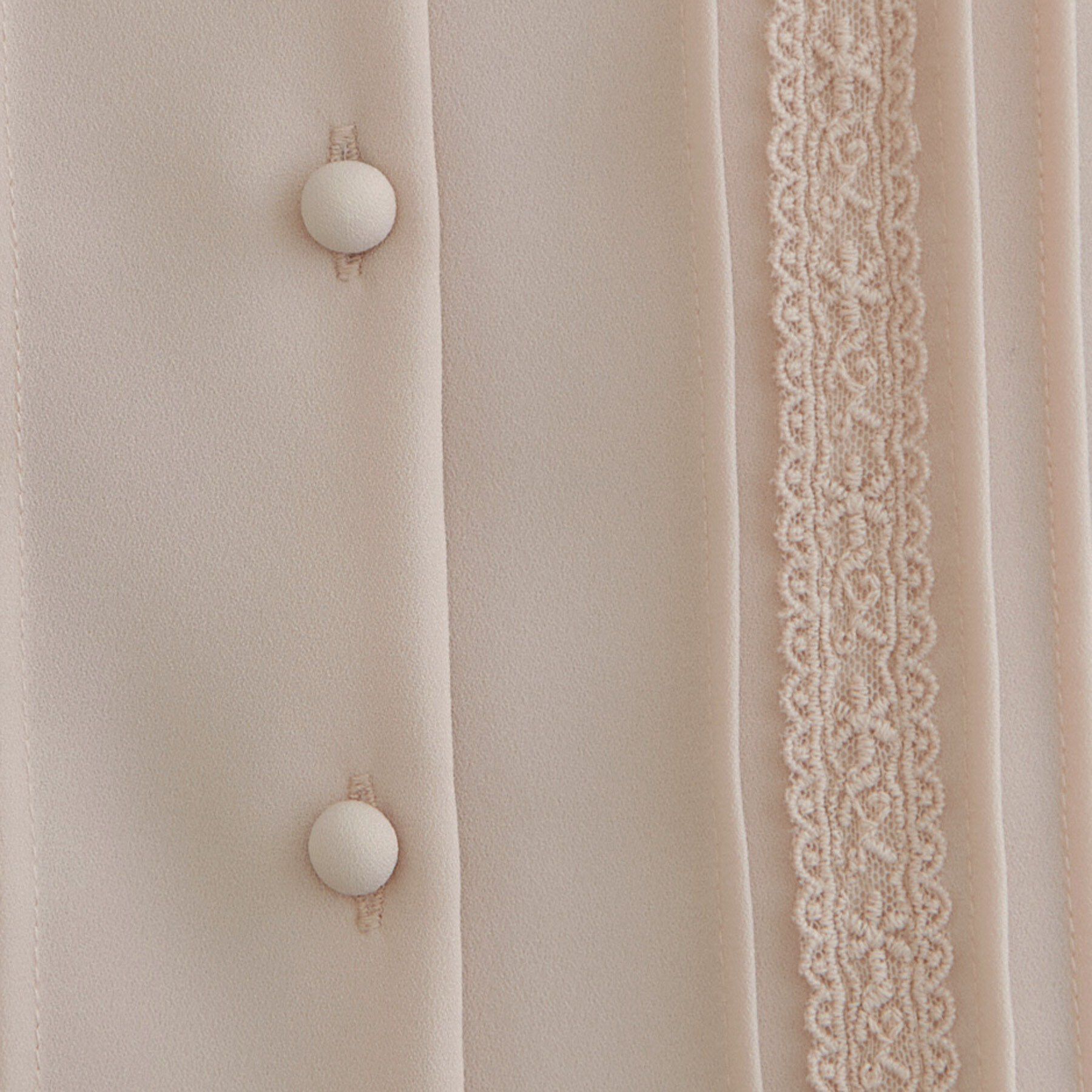 Couture broach「【衿元リボンが可憐】ピンタック レース ブラウス」|シャツ・ブラウス|