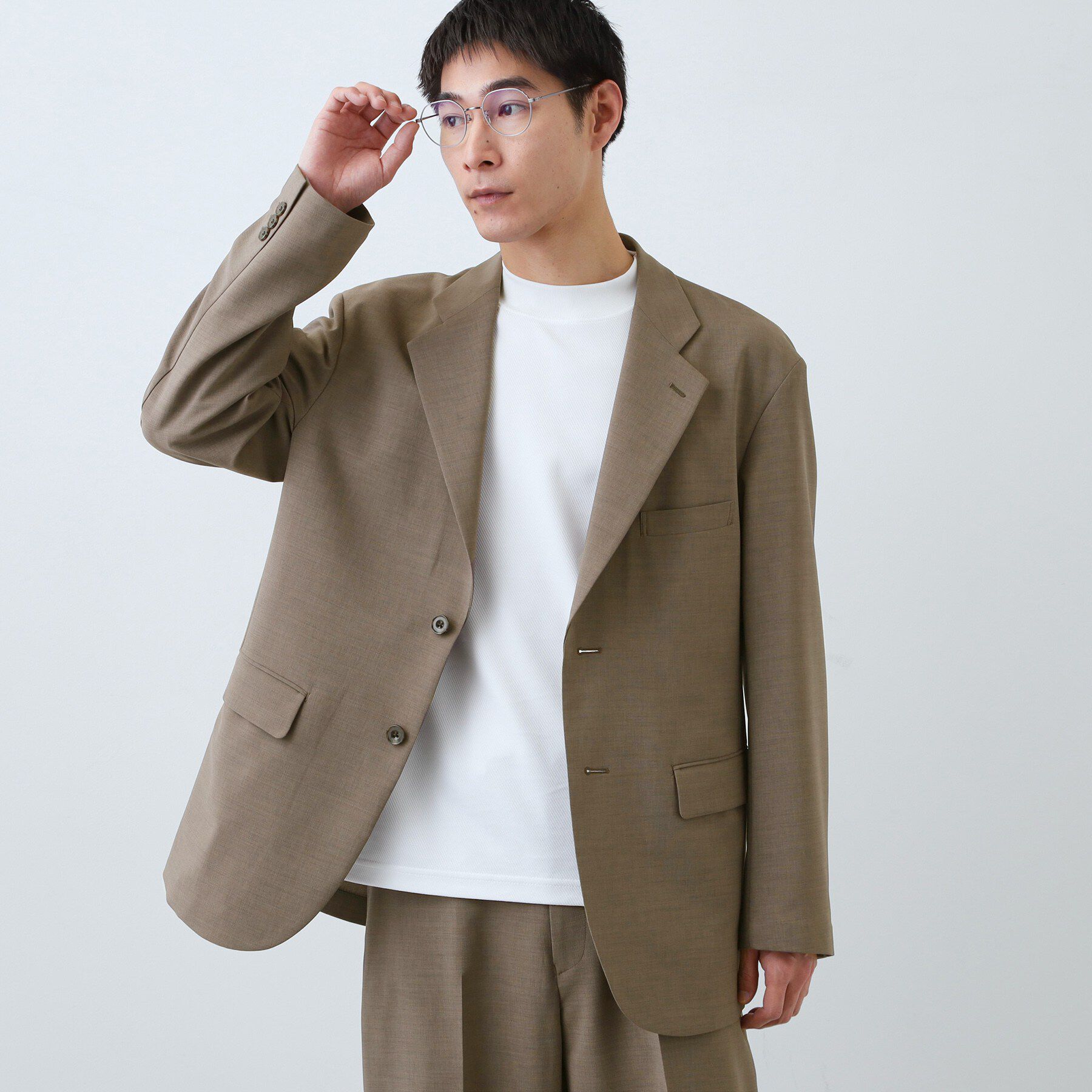 THE SHOP TK「AVANT LINO リラックスジャケット セットアップ可／洗濯機OK」|テーラードジャケット|モカブラウン(042