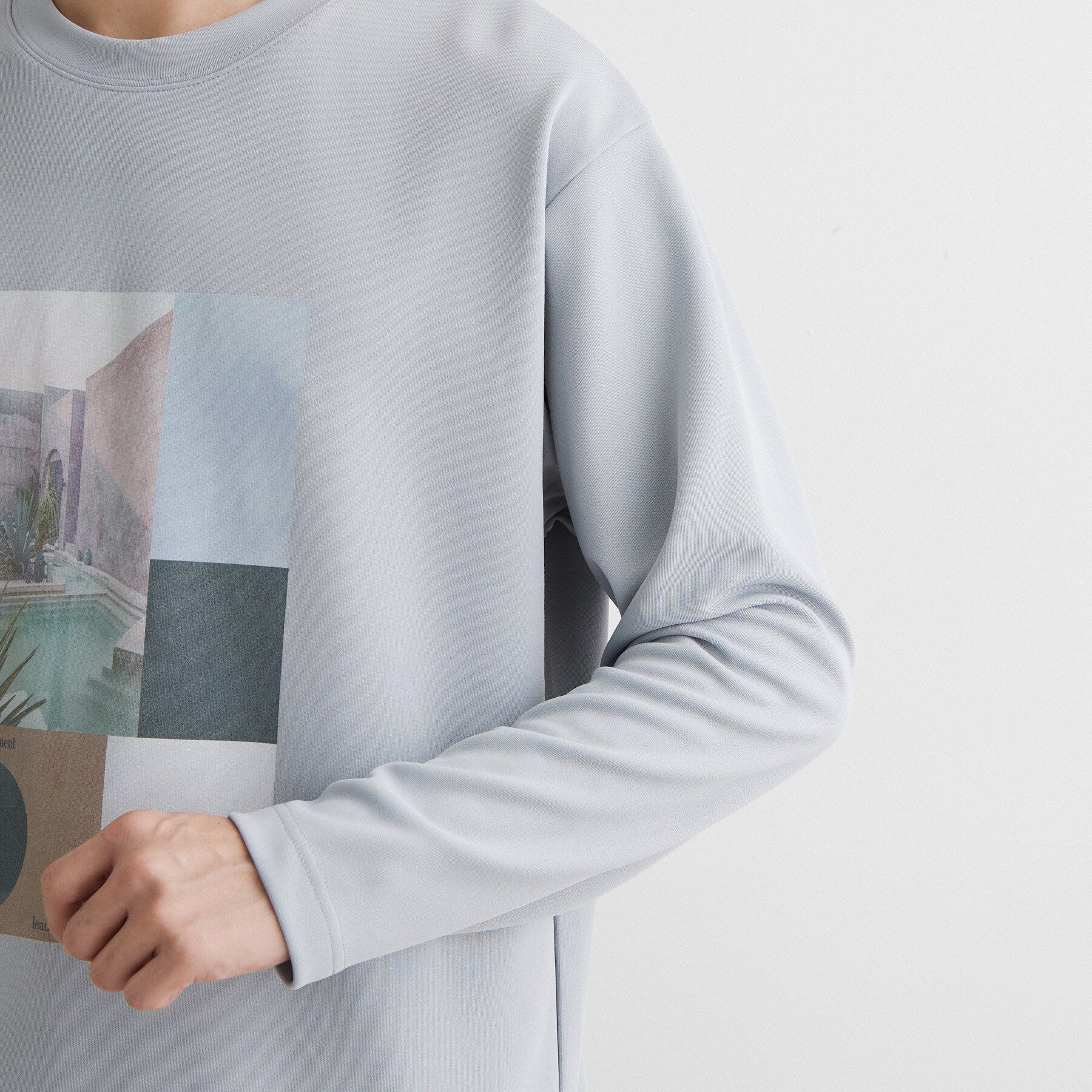 THE SHOP TK「【洗濯機OK】ポンチ長袖フォト長袖Tシャツ」|Tシャツ・カットソー|