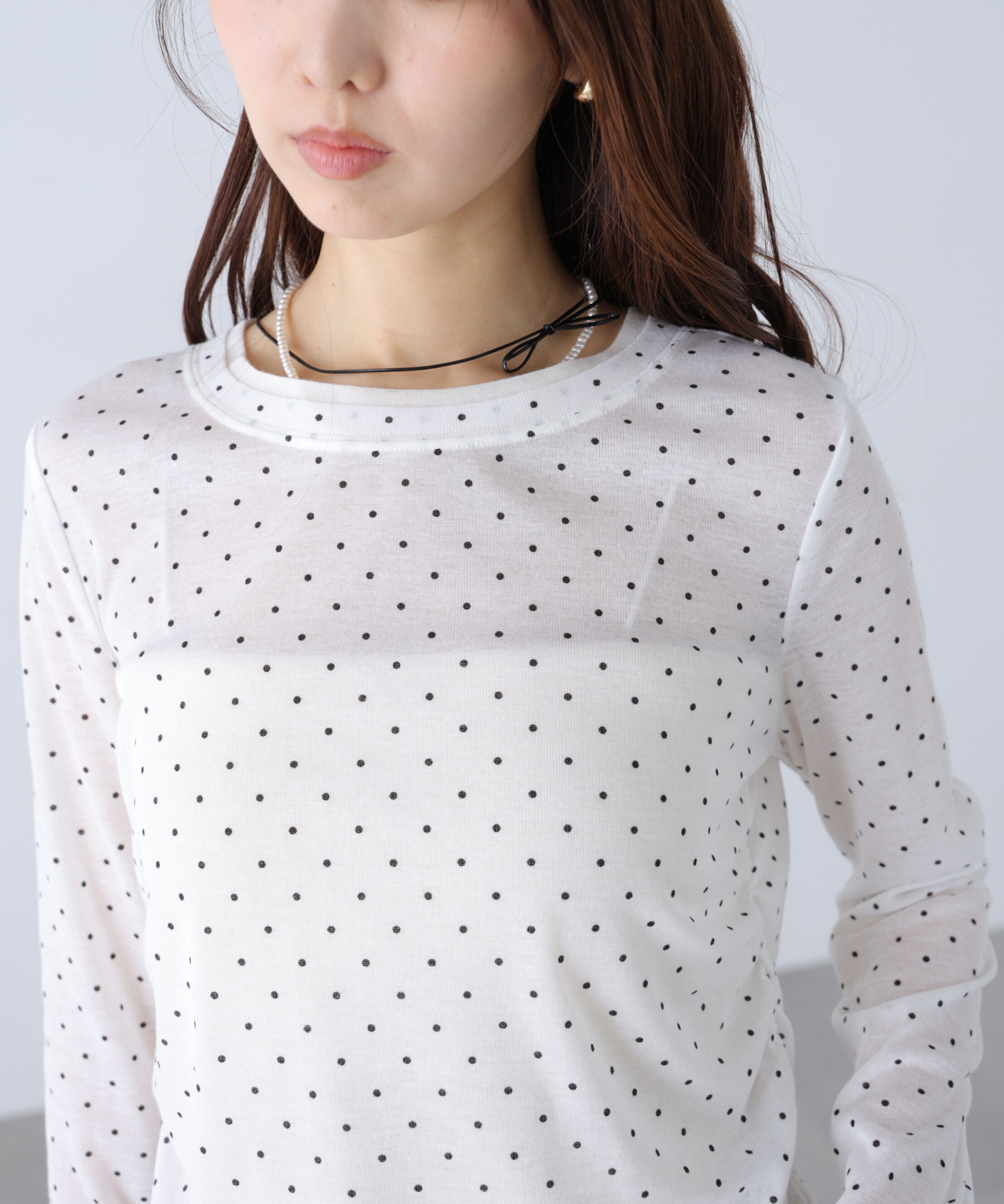  「シアーテレコレイヤード風カットソー」|Tシャツ・カットソー|