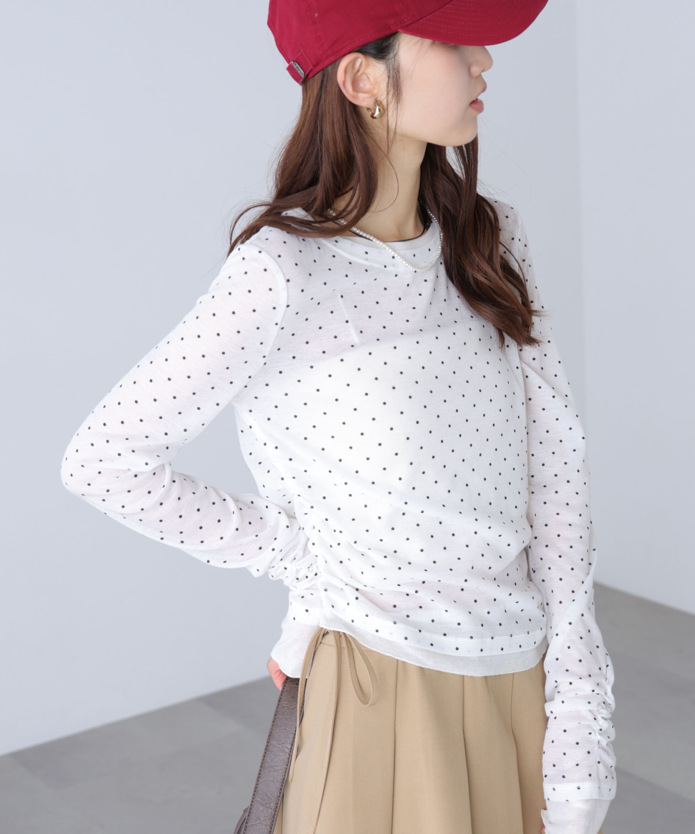  「シアーテレコレイヤード風カットソー」|Tシャツ・カットソー|