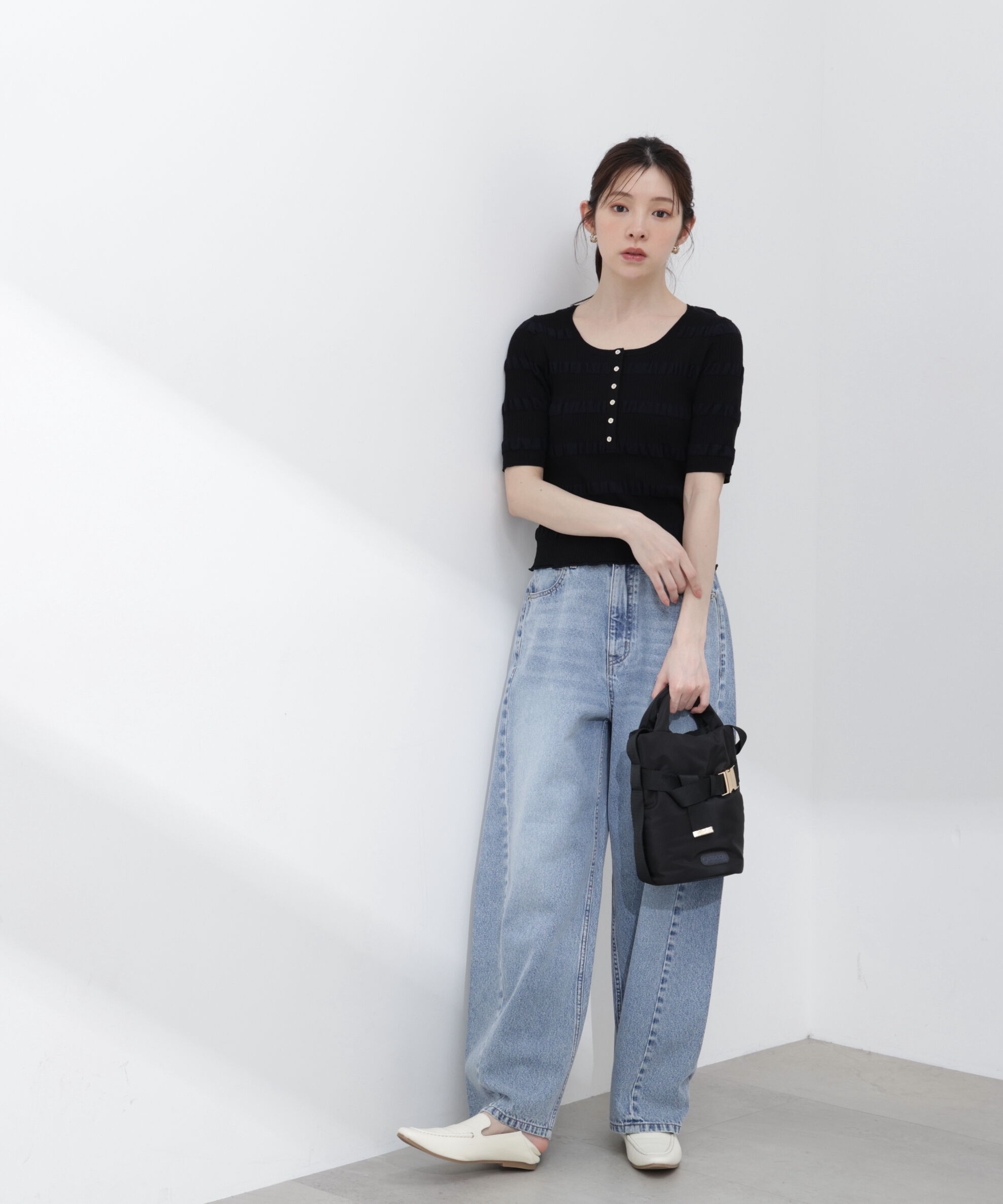 PROPORTION BODY DRESSING「〈a/mie〉変形リブニット 26SS」|カーディガン|