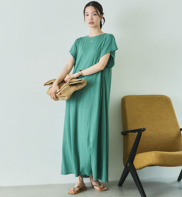 Doux archives「【接触冷感・ウォッシャブル・ＵＶカット】Ａラインワンピース」|ワンピース|GREEN
