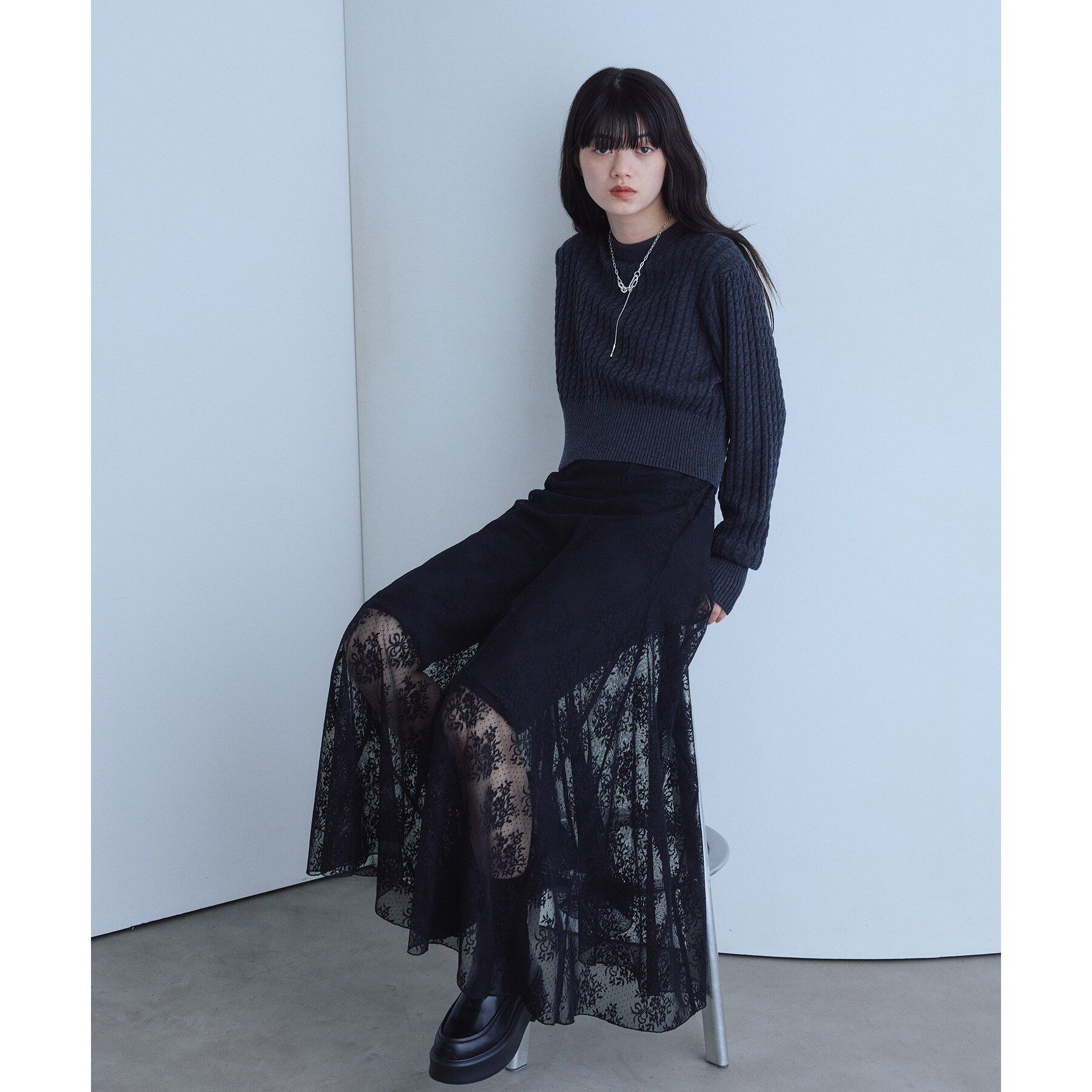 CODE A「UKI UKI＊CODE A｜veil lace dress」|ワンピース|