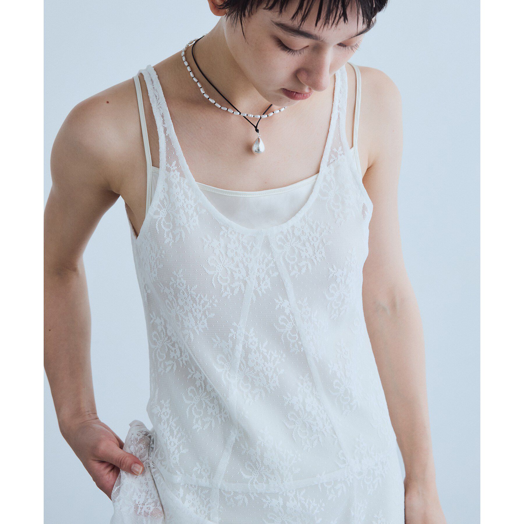 CODE A「UKI UKI＊CODE A｜veil lace dress」|ワンピース|