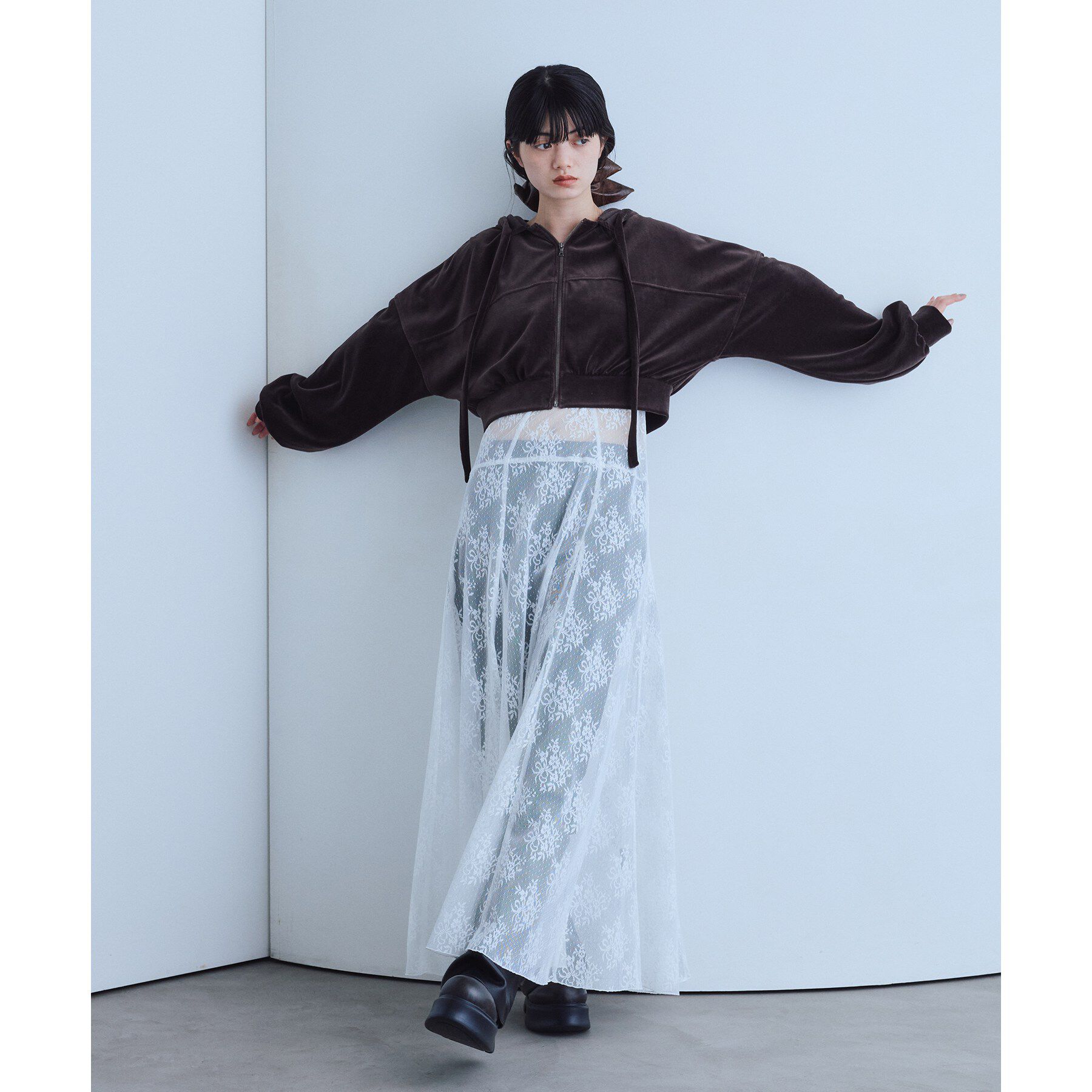 CODE A「UKI UKI＊CODE A｜veil lace dress」|ワンピース|