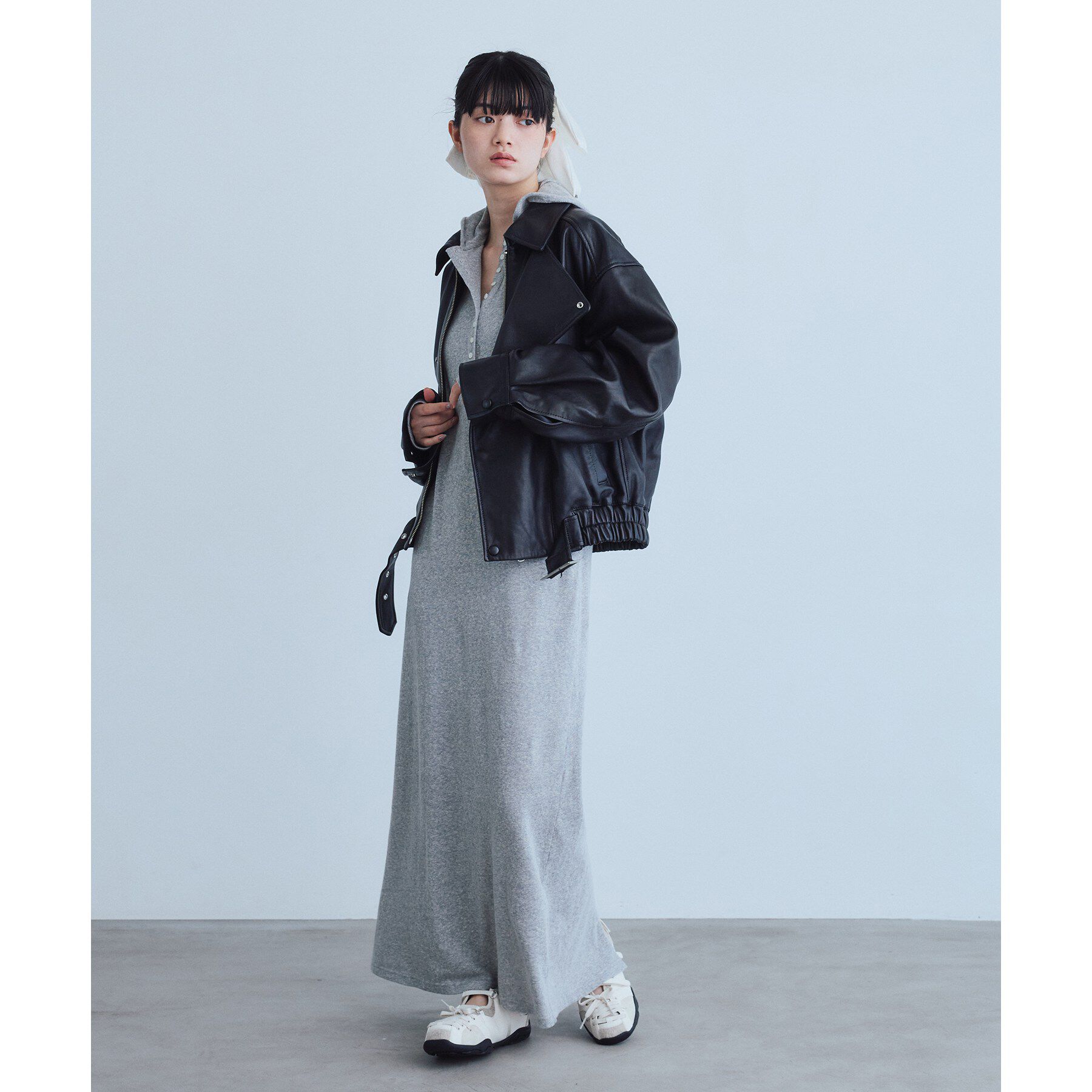 CODE A「UKI UKI＊CODE A｜hooded jersey dress」|ワンピース|