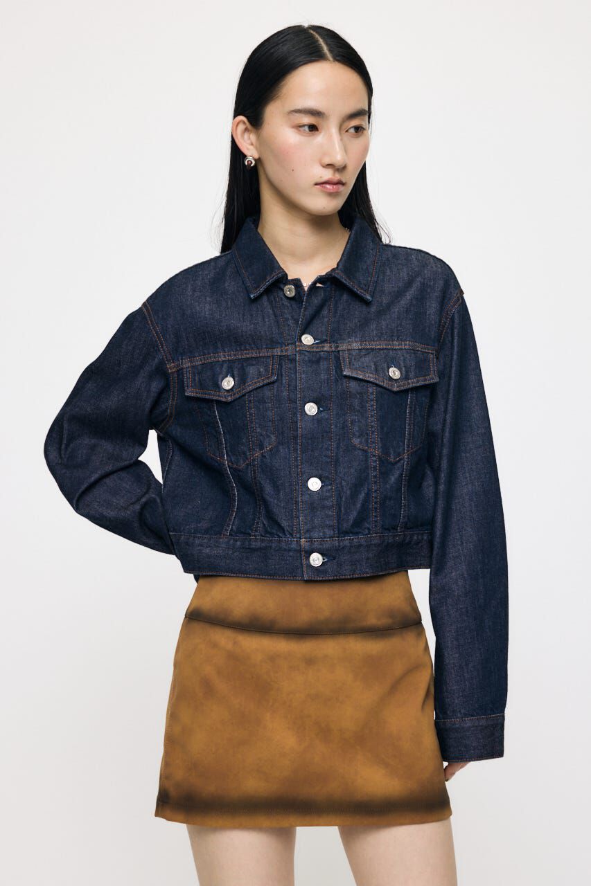 MOUSSY「TENCEL(TM) DENIM SHORT ジャケット」|デニムジャケット|