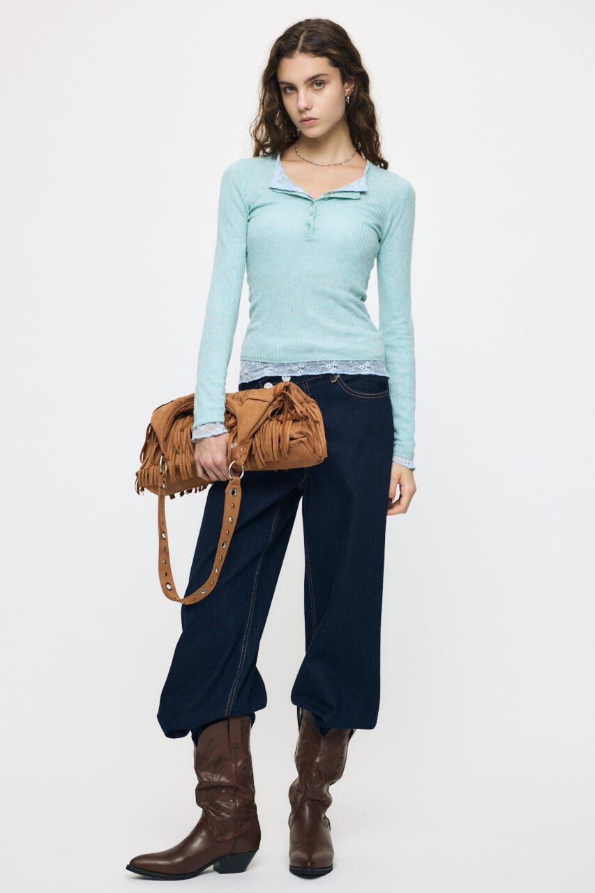 MOUSSY「ES HENRY NECK レーストップス」|Tシャツ・カットソー|