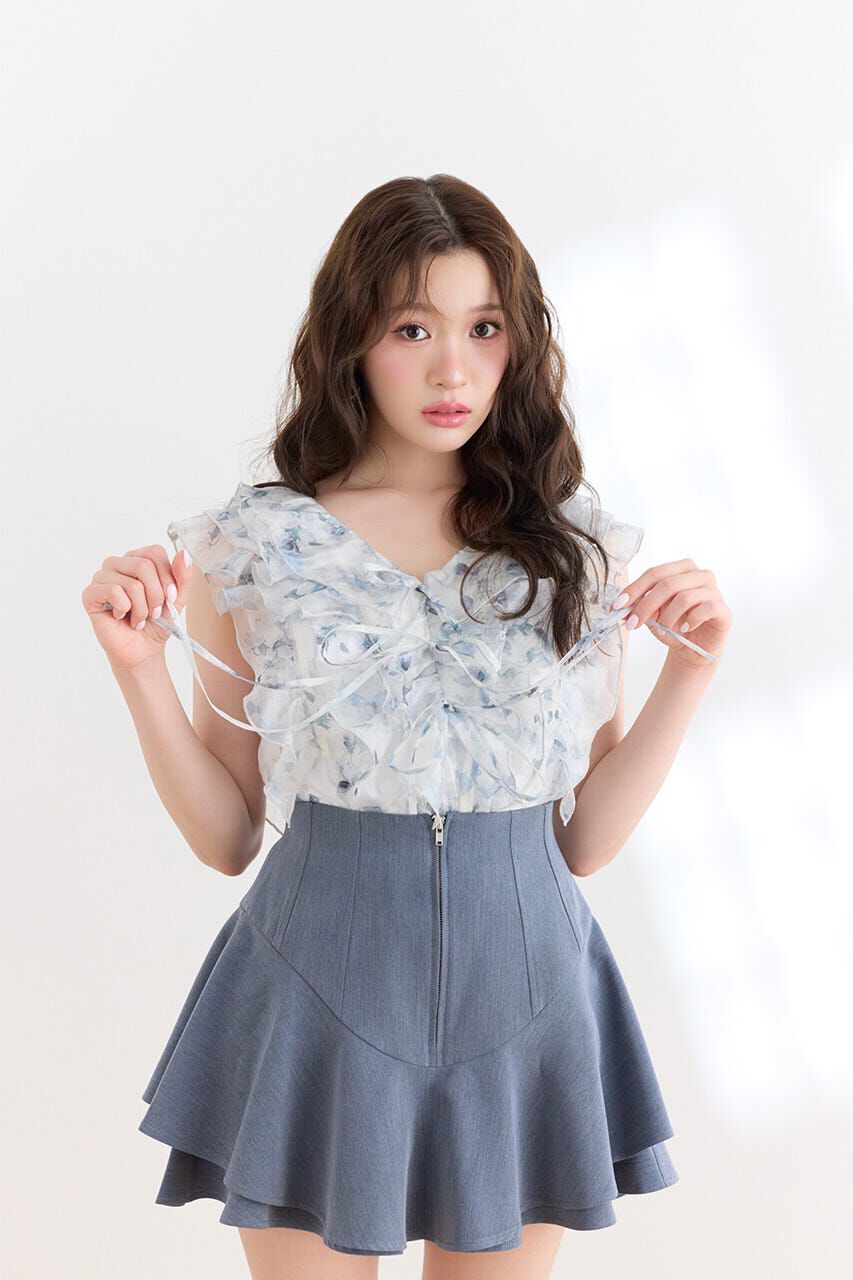 rienda「レイヤードヘムコルセットスコートショートパンツ」|その他|