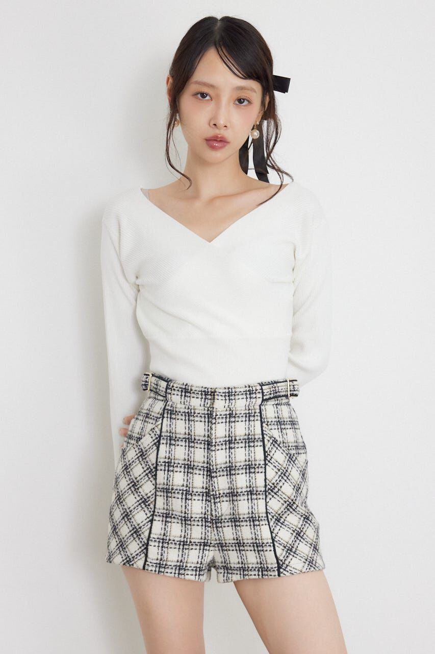 rienda「カシュクール2WAYウォッシャブルニットトップス」|ニット・セーター|WHT