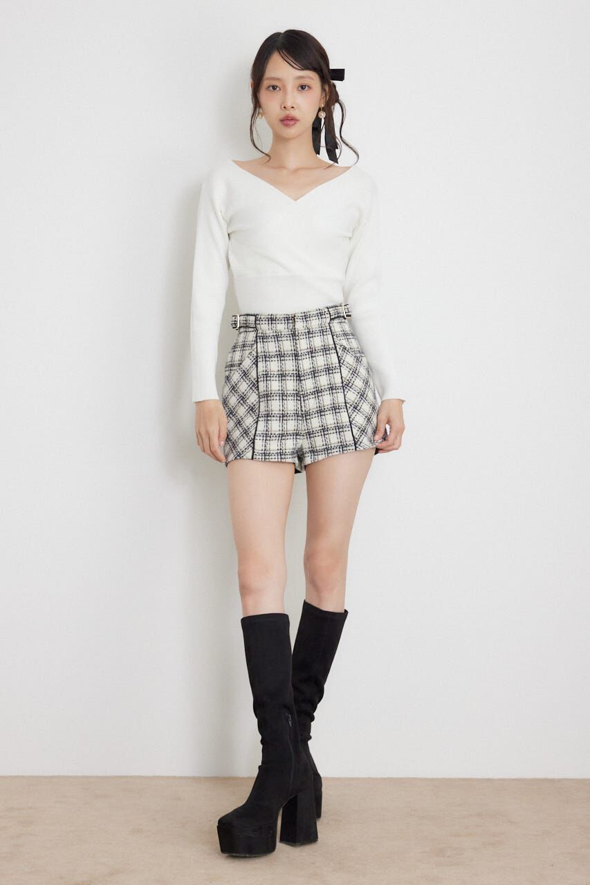 rienda「カシュクール2WAYウォッシャブルニットトップス」|ニット・セーター|
