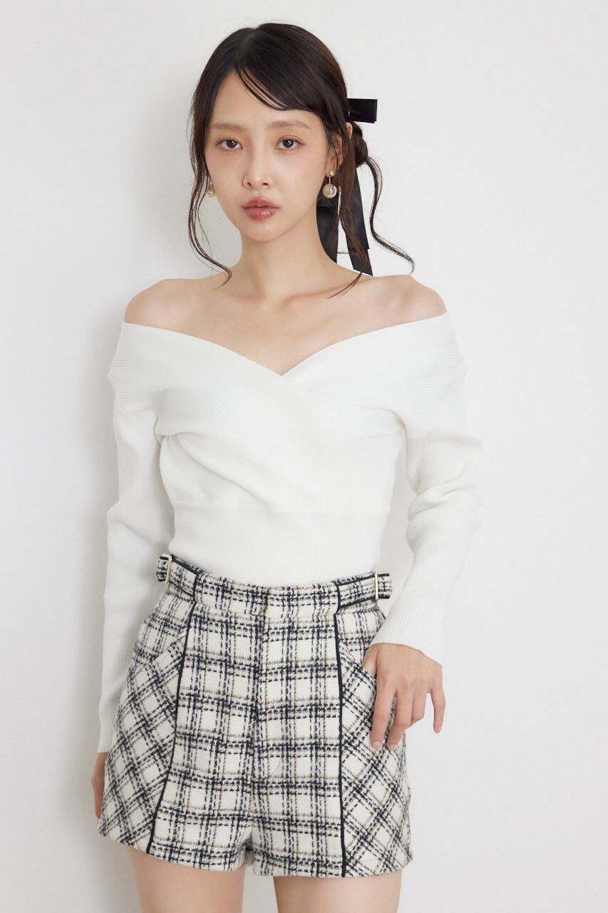 rienda「カシュクール2WAYウォッシャブルニットトップス」|ニット・セーター|