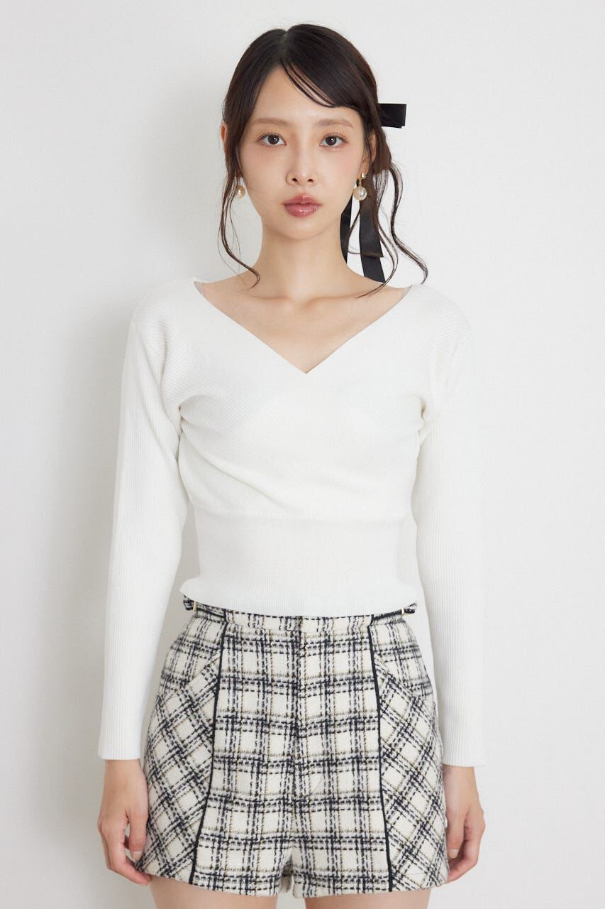 rienda「カシュクール2WAYウォッシャブルニットトップス」|ニット・セーター|