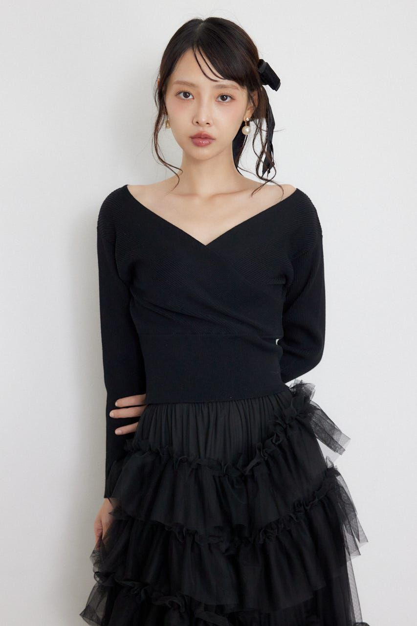 rienda「カシュクール2WAYウォッシャブルニットトップス」|ニット・セーター|