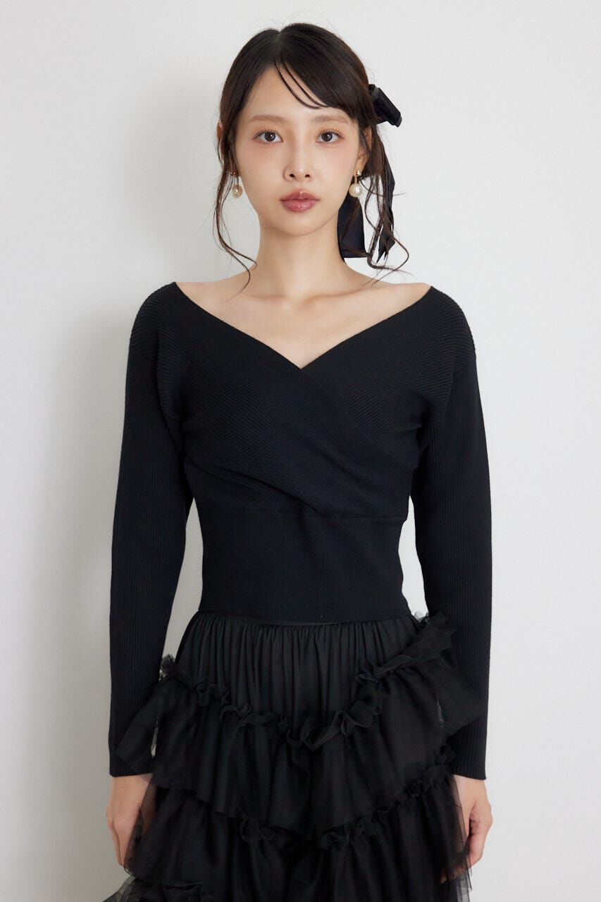 rienda「カシュクール2WAYウォッシャブルニットトップス」|ニット・セーター|
