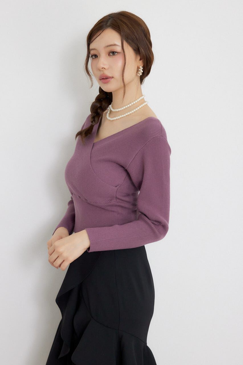 rienda「カシュクール2WAYウォッシャブルニットトップス」|ニット・セーター|