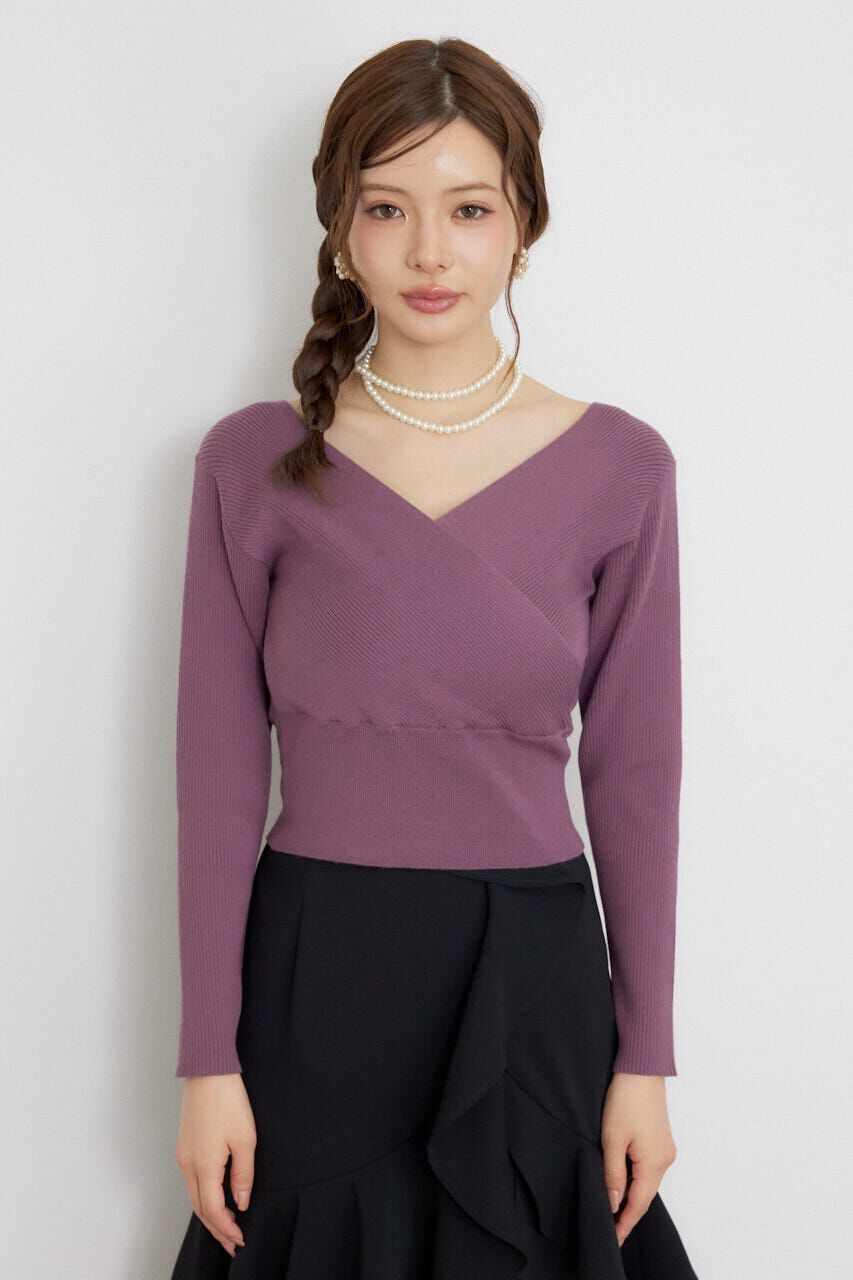 rienda「カシュクール2WAYウォッシャブルニットトップス」|ニット・セーター|