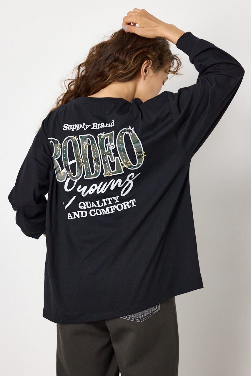RODEO CROWNS「ホットフィットスタッズロゴロングTシャツ」|Tシャツ・カットソー|