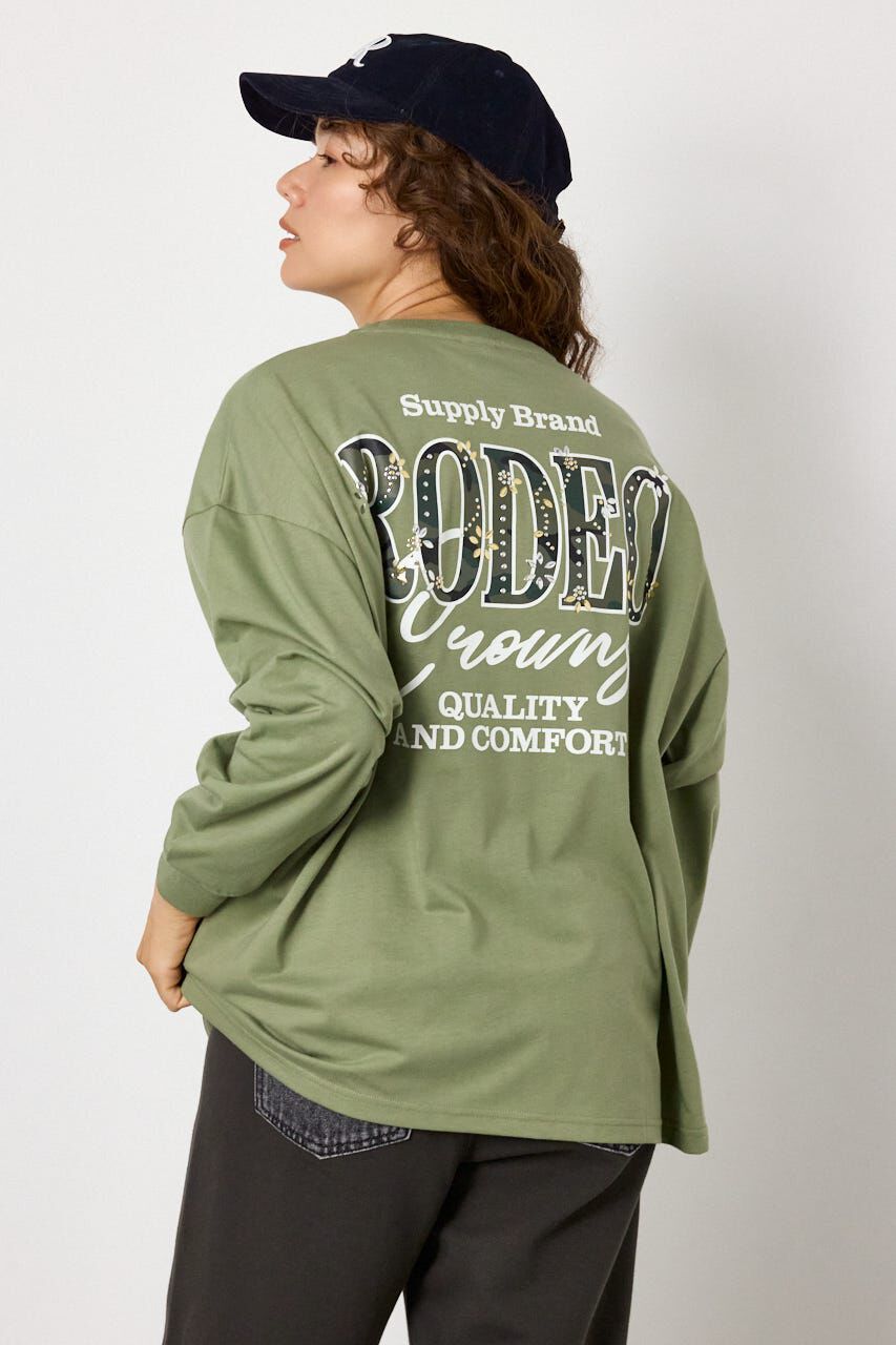 RODEO CROWNS「ホットフィットスタッズロゴロングTシャツ」|Tシャツ・カットソー|