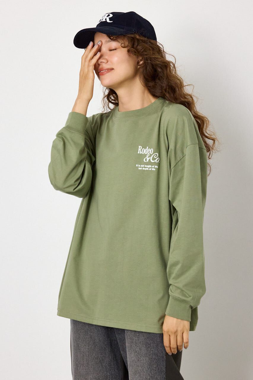 RODEO CROWNS「ホットフィットスタッズロゴロングTシャツ」|Tシャツ・カットソー|