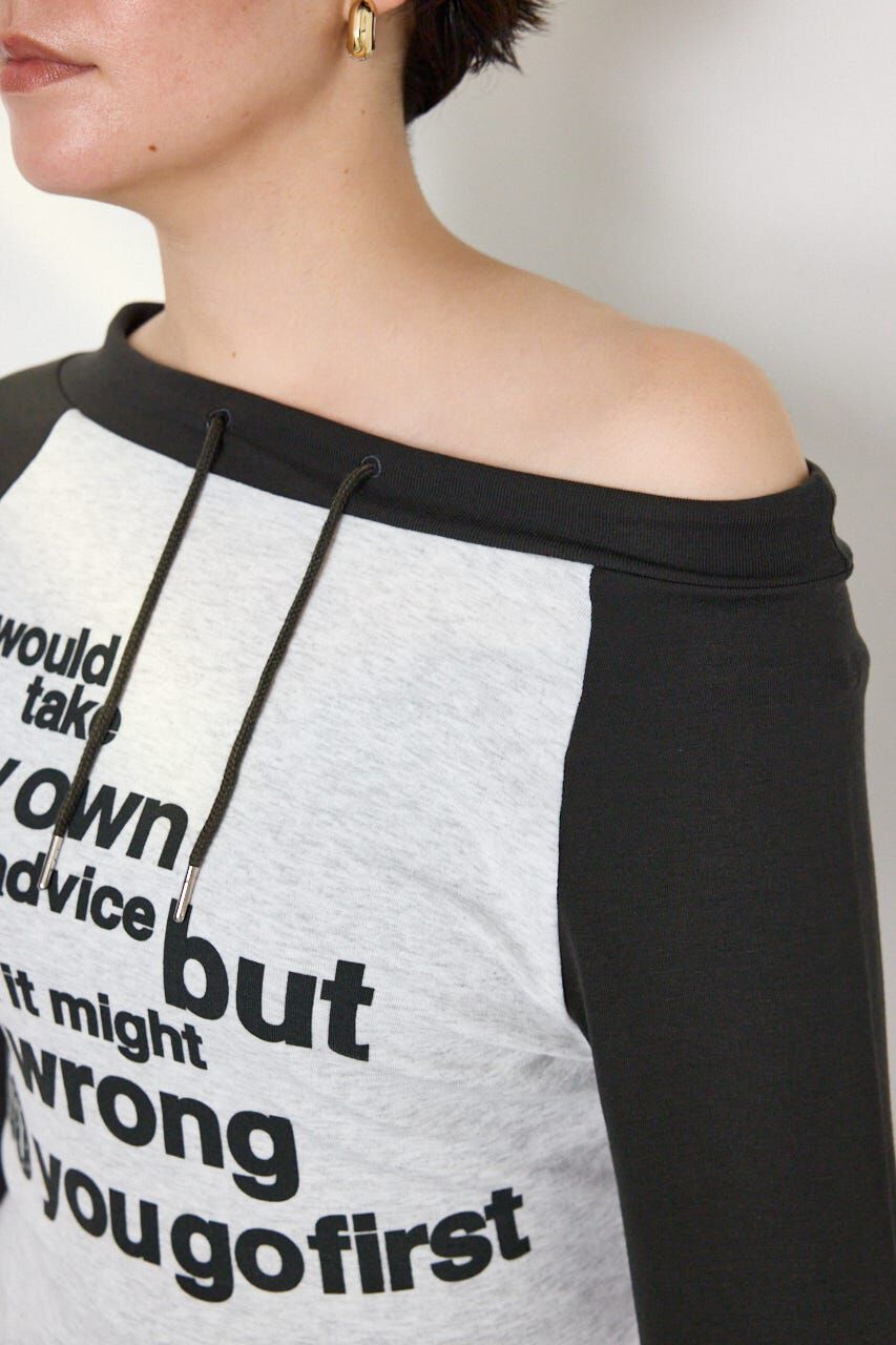 RODEO CROWNS「ワンショルラグランメッセージロングTシャツ」|Tシャツ・カットソー|