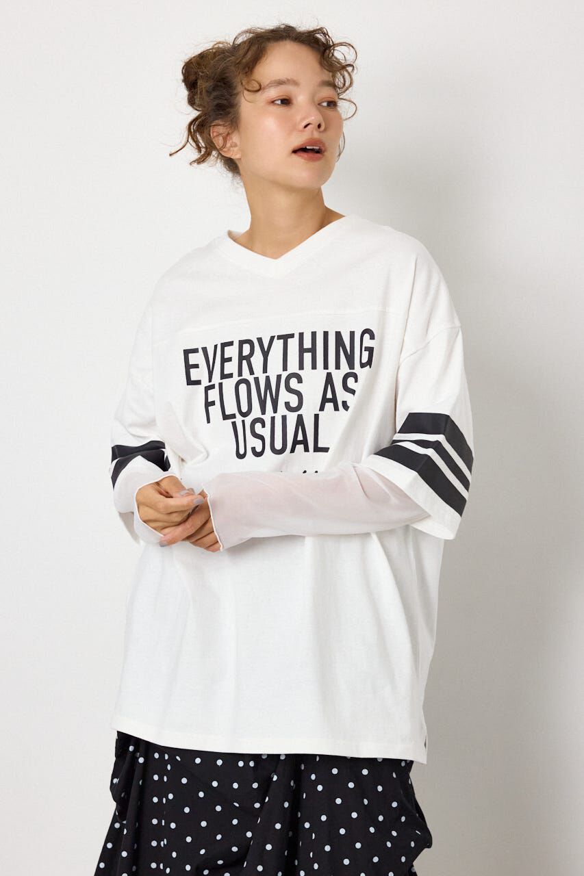 RODEO CROWNS「チュールレイヤードトップス」|Tシャツ・カットソー|WHT